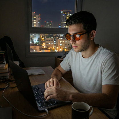 Aloro משקפי אור כחול- עדשות כתומות דגם